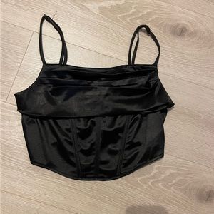 cute black crop top for going out